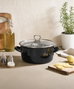 Hermia Davet-400 Olla Esmaltada 22 cm 3500 ml Negro